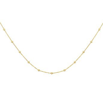Collar "Mini Balines", acero inoxidable chapado en oro de 18K